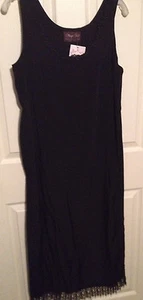 Margot Too Fine Romantic Accessory Black Nightgown With Lace Size L - Picture 1 of 5