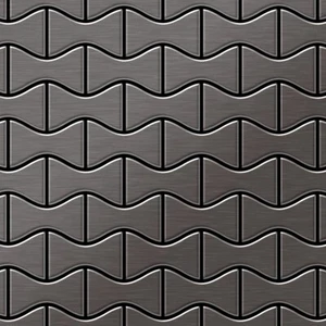 Mosaico azulejo macizo metal titanio cepillado gris oscuro 1,6 mm fuerte Kismet-Ti-SB - Imagen 1 de 5