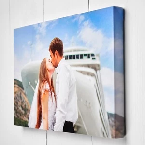 PERSONALISED CANVAS YOUR PHOTO ON CANVAS 30MM DEEP FRAME- 12inx8in to 47inx32in - Picture 1 of 9