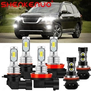 For Nissan Pathfinder 2013-2016 Combo 6000K LED Headlight Hi Lo Beam + Fog Light - Bild 1 von 12
