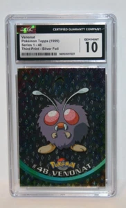 CGC 10 Topps Venonat #48, 1999 silver foil Series 1-48 Pokemon Card Vintage - Picture 1 of 2