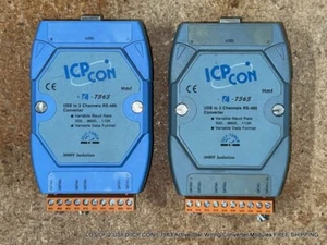 LOT OF 2 USED ICP CON I-7563 Active Star Wiring Converter Modules FREE SHIPPING - Picture 1 of 8