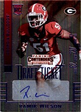 2015 Pan Contenders Draft Picks College Draft Ticket Blue Foil #241 Ramik Wilson