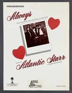 Always Atlantic Starr 1983 Vintage Sheet Music Piano Vocal Guitar Retro R&B Pop - Picture 1 of 3