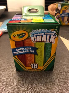 Brandneu Crayola waschbare Gehwegkreide 16 Stück Farben - Bild 1 von 3