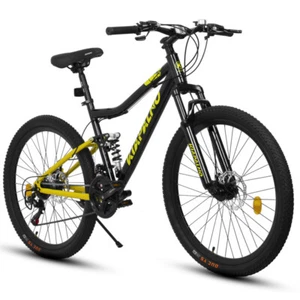 26In Unisex Mountain Bike 21-Speed Fork Plus Shock Absorber Aluminum Bicycle - Picture 1 of 9