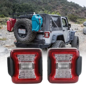 LED Tail Light Rear Brake Turn Signal Lamps For Jeep Wrangler JK JKU 2007-2017 - Picture 1 of 16