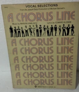 A Chorus Line songbook 1975 Edwin H. Morris Publish 96pgs. Hamlisch/Kleban - Picture 1 of 9
