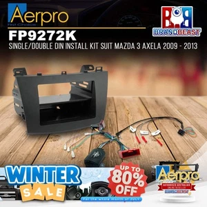 Aerpro FP9272K Single/Double DIN Black Install Kit For Mazda 3 Axela 2009 - 2013 - Picture 1 of 1