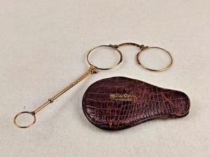Antica lorgnette placcata oro con cornici, 1900, ottica Miller, Innsbruck - Foto 1 di 11