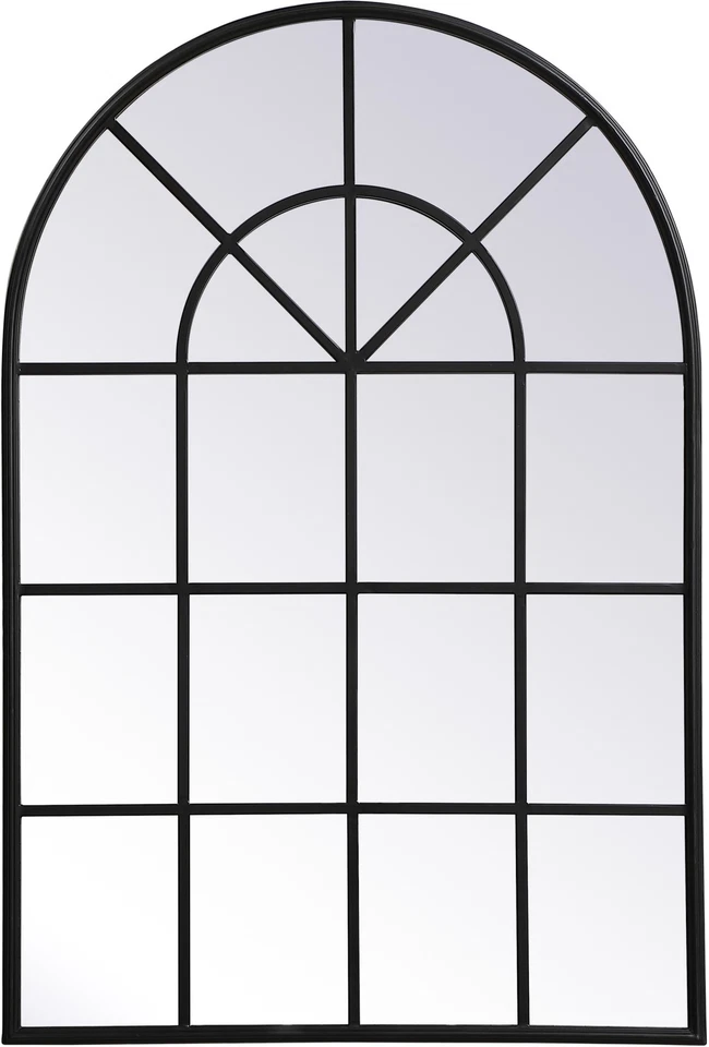 Elegant Lighting MR613248BK Motif 47 X 32 Inch Black Wall Mirror