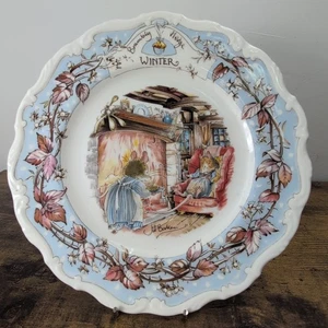 Vintage Royal Doulton Brambly Hedge Winter 20.5cm Plate Jill Barklem Four Season - Picture 1 of 2
