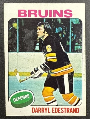 1975-76 O-Pee-Chee Hockey - #11 Darryl Edestrand - Boston Bruins - Image 1 of 2