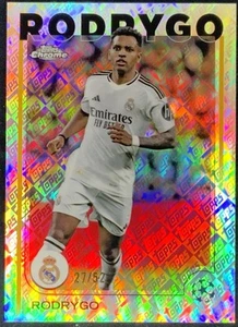 2024-25 Topps UCC Chrome Rodrygo Toppsfractor Logo /52 Real Madrid - Picture 1 of 2