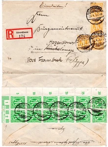 1946, 16 AM-Post Marken auf portorichtigem Einschreiben Brief v. Alverdissen - Bild 1 von 1