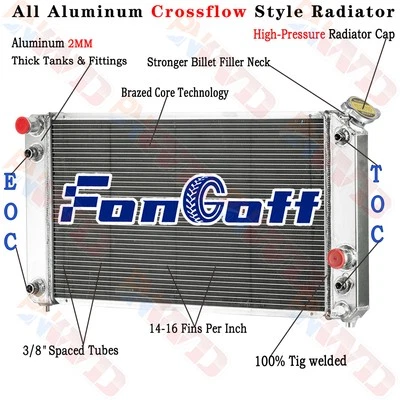 3 Row Radiator For 1996-05 Chevy Blazer S10/Express 1500/GMC Jimmy 4.3L AT 2000 Foto 1 de 4