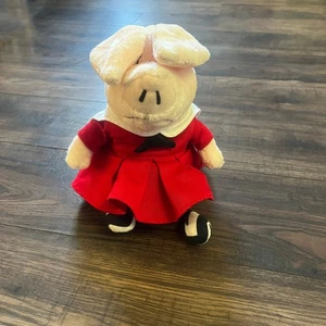 OLIVIA The Pig Stuffed Plush Doll Red Sailor Dress Tights 10" 2003 - Picture 1 of 7