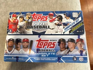 Lot of TWO (2) 2021 And 2023 Topps Baseball Complete Sets LOADED w/ RCs, Sealed - Bild 1 von 2
