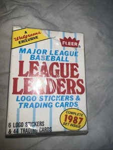 Juego de tarjetas de béisbol Fleer Walgreens 1987 sellado de fábrica League Leaders con Clemens - Imagen 1 de 5