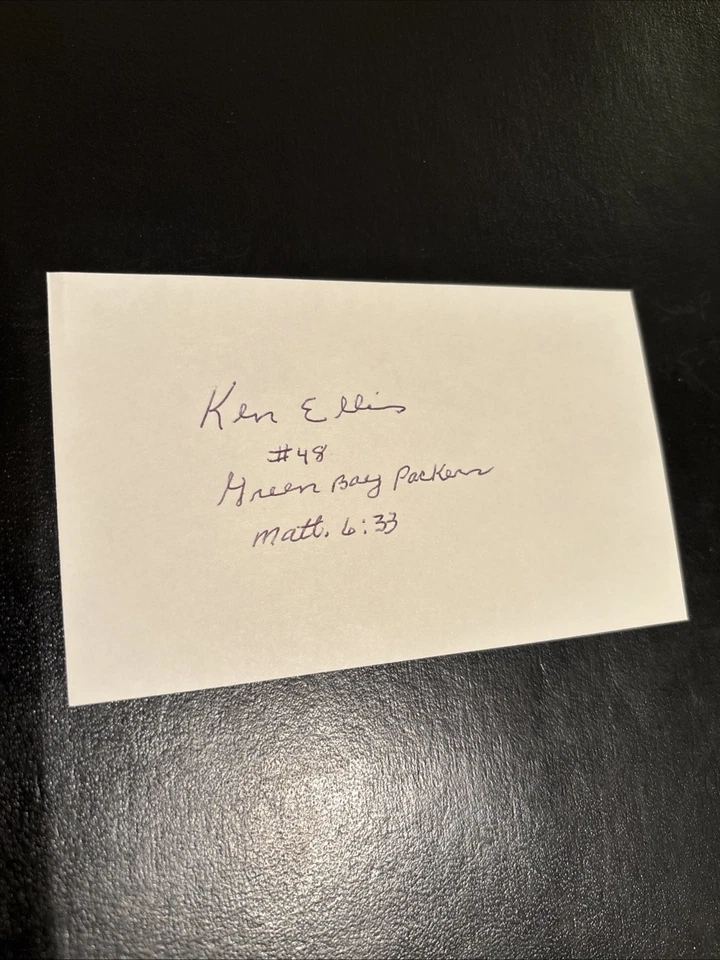 Ken Ellis (Southern) CB, ‘70 Green Bay Packers, 2XAP/PB, Packers HOF Signed’04 - Image 1 of 1