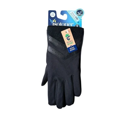 Новый с Ярлыками ISOTONER черный SmartDri SmartTouch черный Eco комфорт зимние перчатки размер L/XL - Изображение 1 из 4