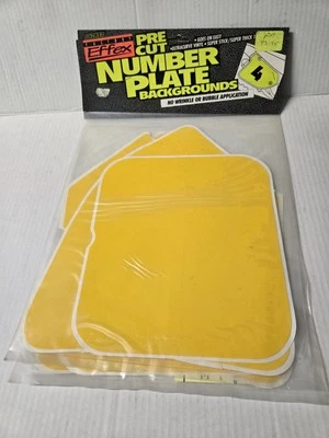 RM 125/250 1993-95 Suzuki, fondos de matrícula Effex de fábrica *AMARILLO* Foto 1 de 4