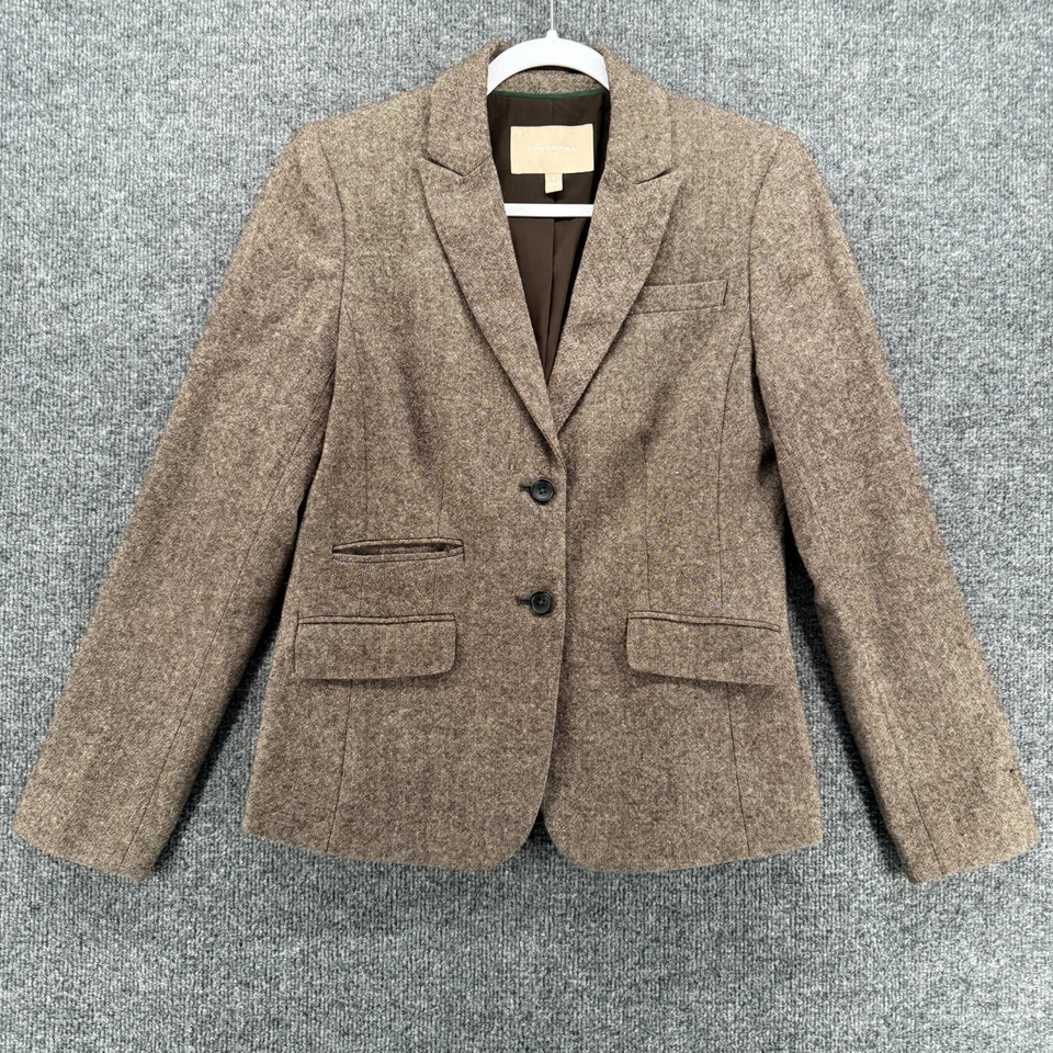 Куртка блейзер женская Banana Republic 6 шерсть на пуговицах конная академия опрятная - Изображение 1 из 4