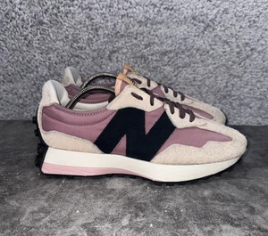 New Balance 327 Damen-Sneaker weiß schwarz pink WS327WE niedrig Größe 9B - Bild 1 von 6