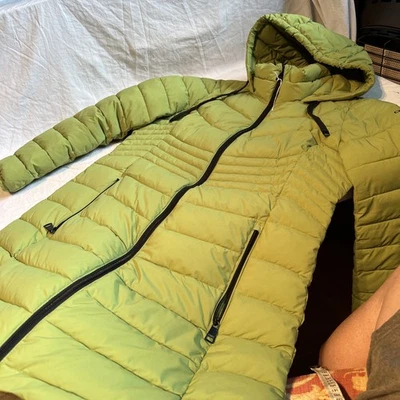 DKNY Women’s Puffer jacket  green thermal winer coat size large  - Image 1 of 4