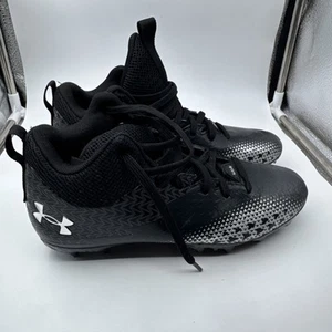 Black Under Armour Youth Tackle Football Ground Cleats Size 5.5 - Picture 1 of 6