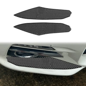 For Infiniti Q50 2014-2020 Real Carbon Fiber Front Fog Light Lamp Strip Trim 2X - Picture 1 of 10