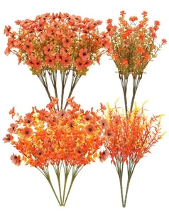 12 Piezas Sin Desvanecimiento Imitación Mamás Flores Otoño Decoración para Jardín Porche Frontal - Realista... - Imagen 1 de 8