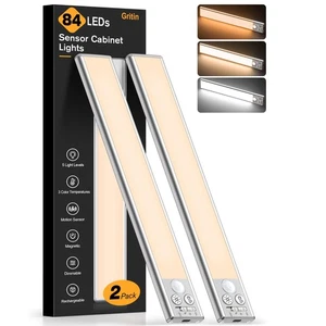 Gritin Unterschrank Küchenleuchten - 84 LED superhell, 3 Farben & 5 Helligkeit, 4 - Bild 1 von 5