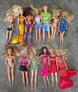 LOT OF BARBIE KEN AND ONE BRATZ DOLL 13 TOTAL - Picture 1 of 4