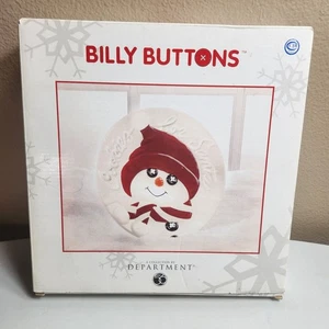 Department 56 Billy Buttons Snowman Decorative Collectible 10" Plate w/Box - Picture 1 of 9