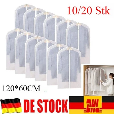 20X Kleidersack Anzughülle Kleider Schutzhülle Kleiderhülle Kleidersäcke 120x60 - Bild 1 von 4