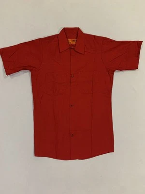 Camisa de Trabajo Red Kap Talla Pequeña Roja Técnico Mecánico Técnico Uniforme Industrial #B15 Foto 1 de 4