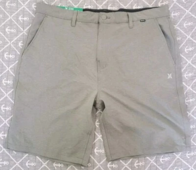 Pantalones Cortos Hurley Hombre 38 Verde Híbrido Secado Rápido Elastizados Comodidad Nuevos con Etiquetas Foto 1 de 4