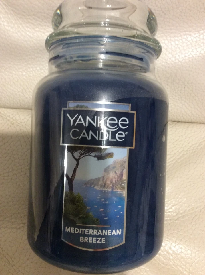 Yankee Candle Mediterranean Breeze tarro grande 22 oz envío gratuito azul mar ámbar Foto 1 de 1