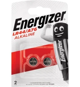 LR44 Button Battery 1.5V Energizer Alkaline Batteries Long Lasting Power 2x Pack - Picture 1 of 2
