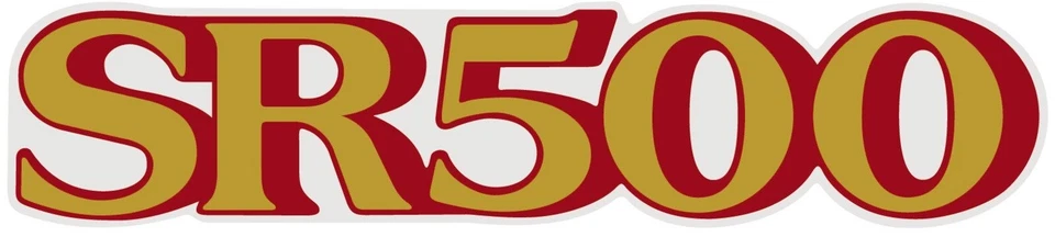 Calcomanía de cubierta lateral para Yamaha 1980 SR500 SR400 dorado y rojo 5-039 Foto 1 de 1