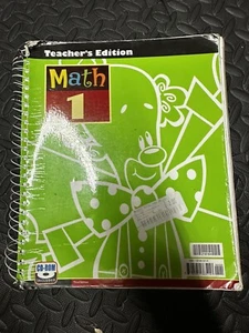 Math 1 Teacher's Edition w/ CD (3rd Edition) BJU Press Spiral Book 1591663210 - Picture 1 of 3
