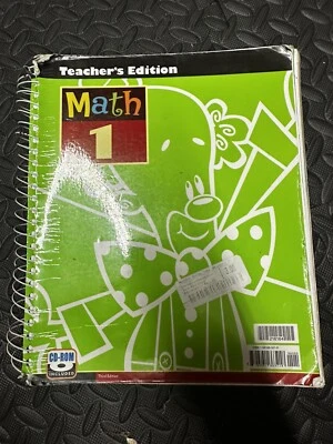Math 1 Teacher's Edition w/ CD (3rd Edition) BJU Press Spiral Book 1591663210 - Image 1 of 3