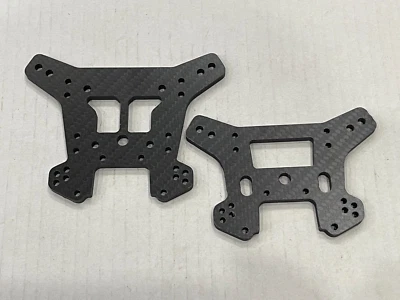 2pcs F & R Carbon Fiber Shock Tower for 1/8 Traxxas Sledge  - Image 1 of 3