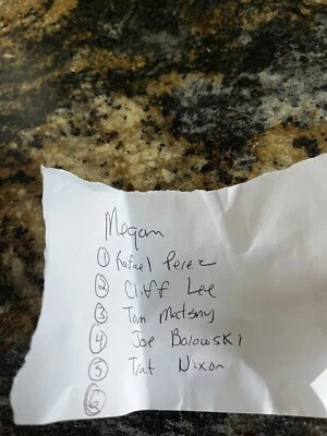 autograph baseballs Cliff Lee Trot Nixon And Others - Image 1 of 4