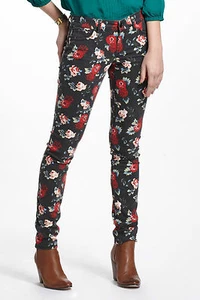 NWT LEVEL 99 LIZA NIGHT BLOOM SKINNY JEANS 27 - Picture 1 of 4