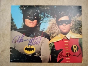 Adam WEST & Burt WARD 2X Hand Signed 8x10 Photo with Holo COA Batman & Robin - Picture 1 of 6