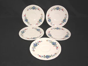 Sarreguemines Touraine Saucers 6 1/2" dia. Group of 5 - Picture 1 of 12