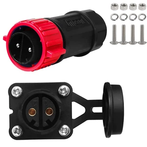 Set Presa Spina Motore Trolling 2 Pin 50Amp, 12/24/36/48 Volt Barca Marina Pow - Foto 1 di 12