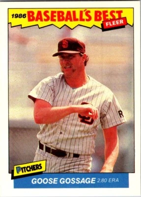 1986 Fleer Sluggers/Pitchers #12 Rich Gossage - Image 1 of 2